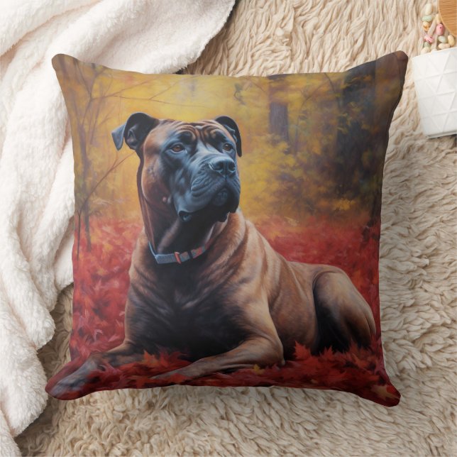 Almofada Cane Corso no outono Folhas Cair Inspire (Cobertor)