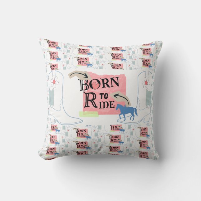 Almofada Caneca Born to ride para ela (Frente)