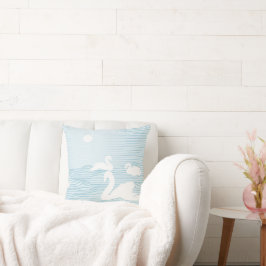 Almofada Canhão do Cisne Azul de Arte OP