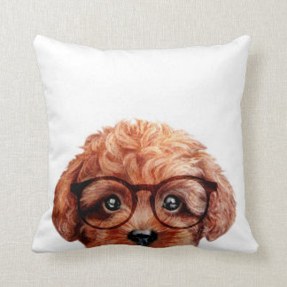 Almofada Caniche de brinquedo de Brown com vidros