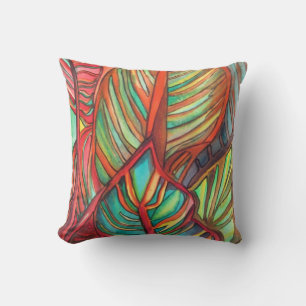 Almofada Canna alaranjado deixa a arte do original da