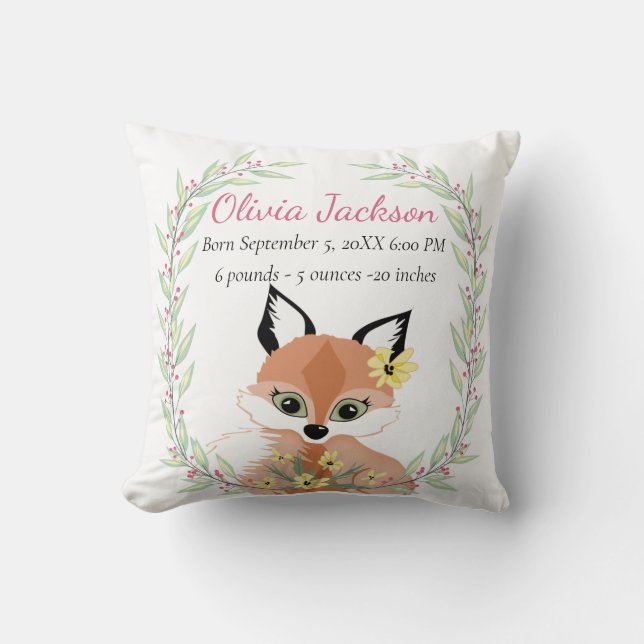 Almofada Canterelle bonitinha personalizada, salve a data (Frente)