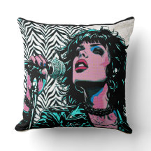 Cantor de Pop Art Amantes de Música Músicos Rosa A