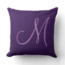 Canvas de Monograma Elegante Roxo