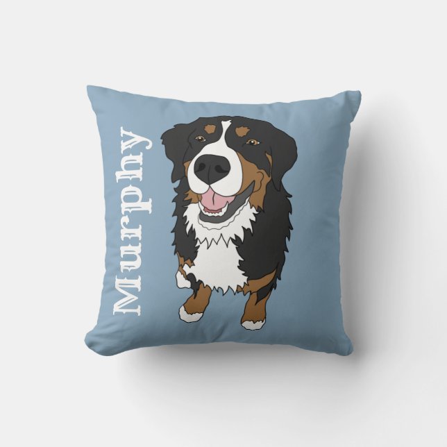 Almofada Cão Bernês de Montanha Personalizado (Frente)