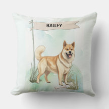 Cão Buhund Norueguês Aquarela Personalizado
