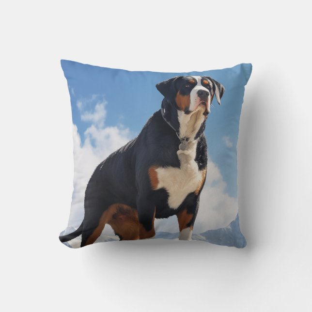 Almofada Cão da Grande Montanha Suíça (Frente)