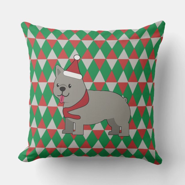 Almofada Cão de Diamantes de Férias (Frente)