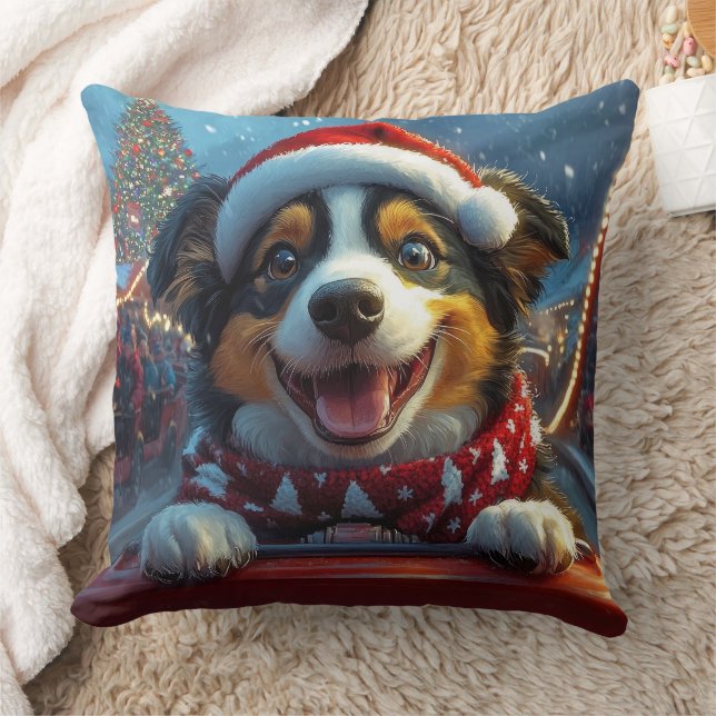 Almofada Cão de Gado Australiano Montanha-russa Natal (Cobertor)