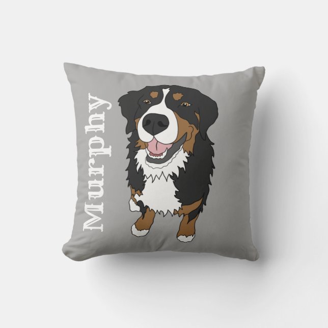Almofada Cão de Montanha Bernês Personalizado (Frente)