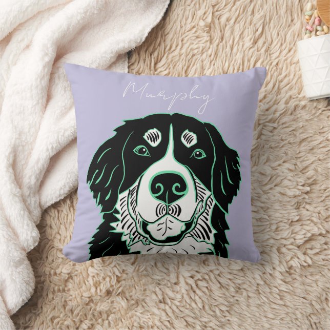 Almofada Cão de Montanha Bernês Personalizável   (Cobertor)