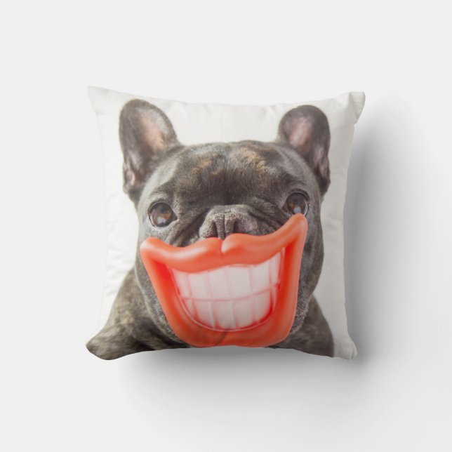 Almofada Cão de sorriso das imagens | A de Getty (Frente)
