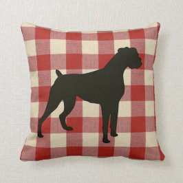 Almofada Cão-de-Xadrez Vermelho