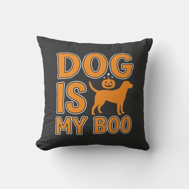 Almofada Cão é o Meu Boo Halloween Cão (Frente)