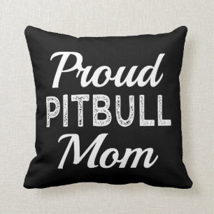 Almofada Cão engraçado da mamã orgulhosa de Pitbull