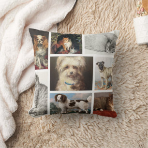 Almofada Cão Gato Pets 8 Foto Retrato Collage Keepsasait