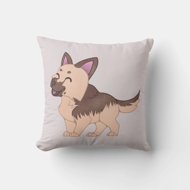 Almofada Cão German shepherd Kawaii (Frente)
