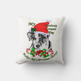 Almofada Cão Leopardo Catahoula Natal