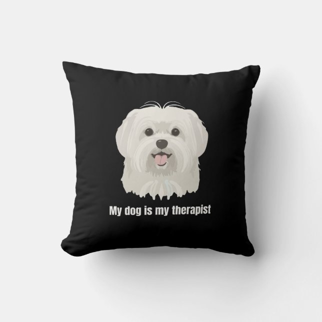 Almofada Cão Maltês (Frente)