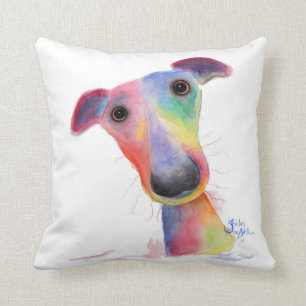 Almofada Cão Nosey "Hank" Whippet/coxim do galgo