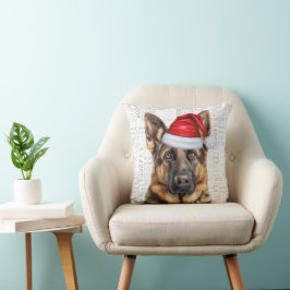 Almofada Cão Pastor Alemão Aquarela Au Au Natal