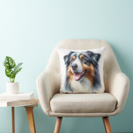 Almofada Cão Pastor Australiano Tri-Colorido