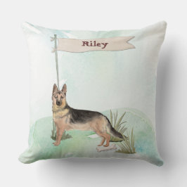 Almofada Cão Pet do German shepherd de Nome Personalizado