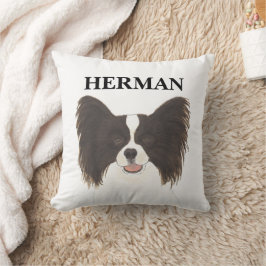 Almofada Cão Preto e Branco Reversível Personalizado