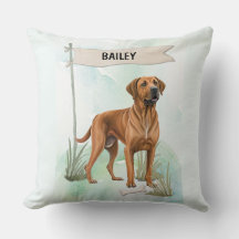 Cão Ridgeback Rodesiano Aquarela Personalizado
