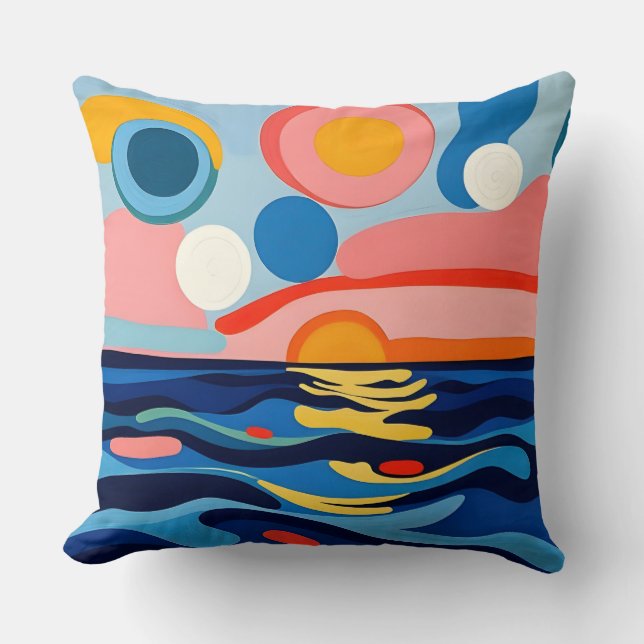 Almofada Capa de Abstrato vibrante (Frente)