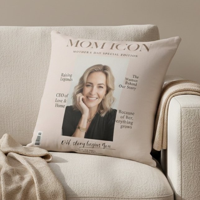 Almofada Capa de Revista de Luxo Personalizada para Mãe  (Criador carregado)