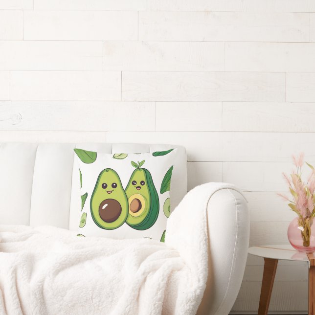 Almofada Capa de telefone de Casal Avocado | Funny Kawaii F (Sofá)