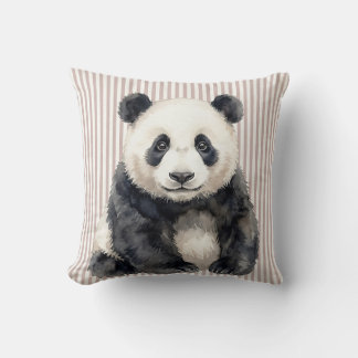 Almofada Capa de Travesseiro de Aquarela de Panda Gigante