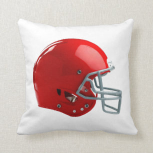 Almofada Capacete de futebol vermelho brilhante
