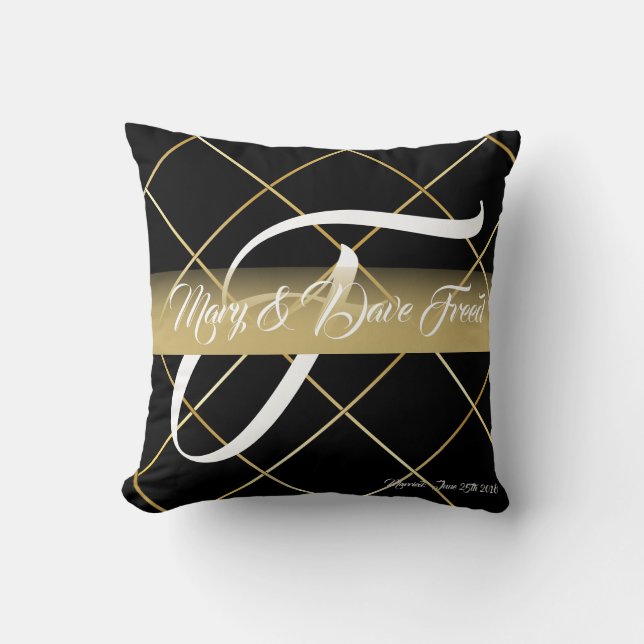 Almofada Capas de travesseiro de presente de casamento (Frente)