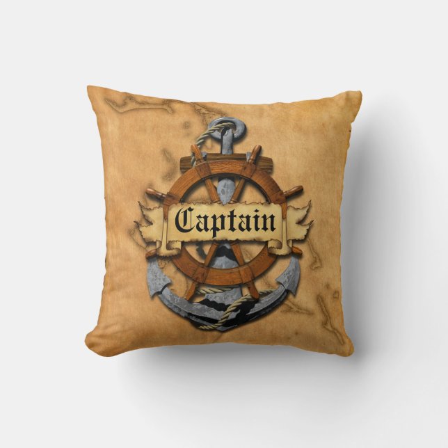 Almofada Capitão Âncora e roda (Frente)