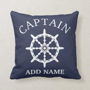 Almofada Capitão do barco (personalize o Nome do capitão)