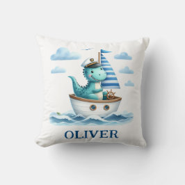 Almofada Capitão Náutico do Dinossauro Gelado Personalizado
