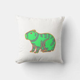 Almofada Capivara Neon – Animal Colorido Fofo 