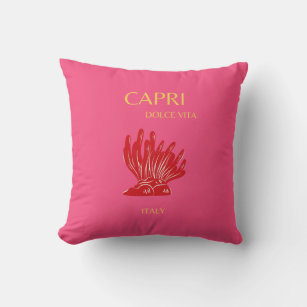 Almofada Capri, Itália, rosa