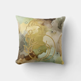 Almofada Capricórnio Dourado