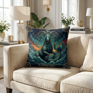 Almofada Capricórnio Zodíaco Celestial