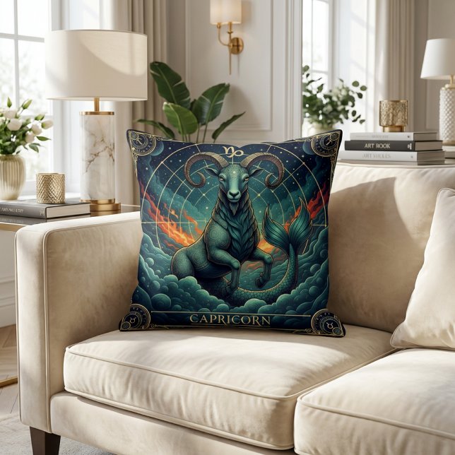 Almofada Capricórnio Zodíaco Celestial (Criador carregado)