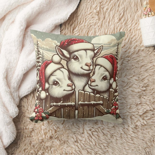 Almofada Caprinos Festivos Vintage (Cobertor)