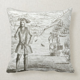 Almofada Captain Bartholomew Roberts (1682-1722) com dois s