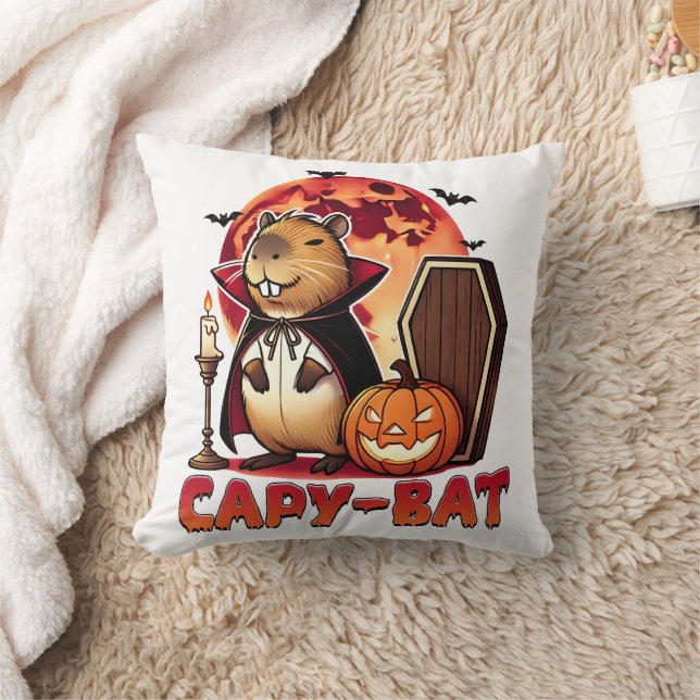 Almofada Capy-bat Capybara Halloween (Cobertor)