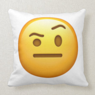 Almofada Cara com a uma sobrancelha aumentada - Emoji