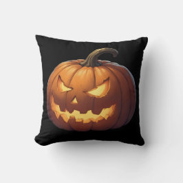 Almofada Cara de Abóbora Assustadora