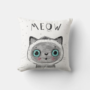 Almofada Cara de Gato Bonito - Você é um MEOW mágico