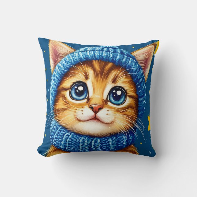 Almofada Cara de Gato Ginger Fofa (Frente)
